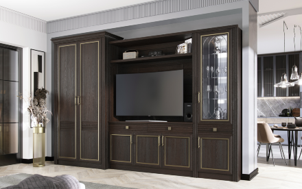 Модульная гостиная Орлеан, Ясень темный 