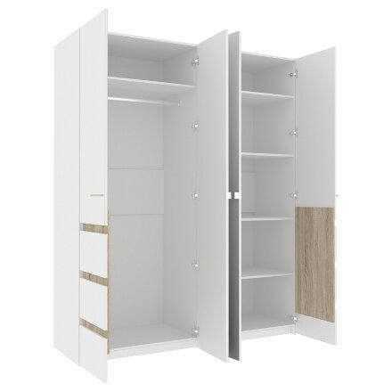 Шкаф 4-дверный 8 Анона, Белый 
