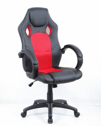 Кресло геймерское Silver Stone, черно-красное 