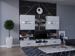 Модульная гостиная белая Квадро