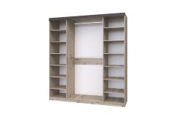 Шкаф 4-х дверный ШР-4 (с 2 зеркалами) Тиана, Дуб Бонифаций/Вольфрам