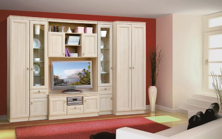 Модульная гостиная Инна, Денвер светлый (Комплектация 1) 