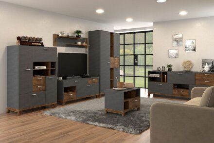 Комод (4д2я) Монтана, металл бруклин 